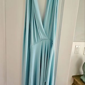 Light blue Dessy Collection Vivian Diamond dress in X-small.